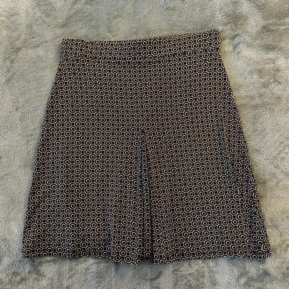 Boden Black and White A-Line Skirt
